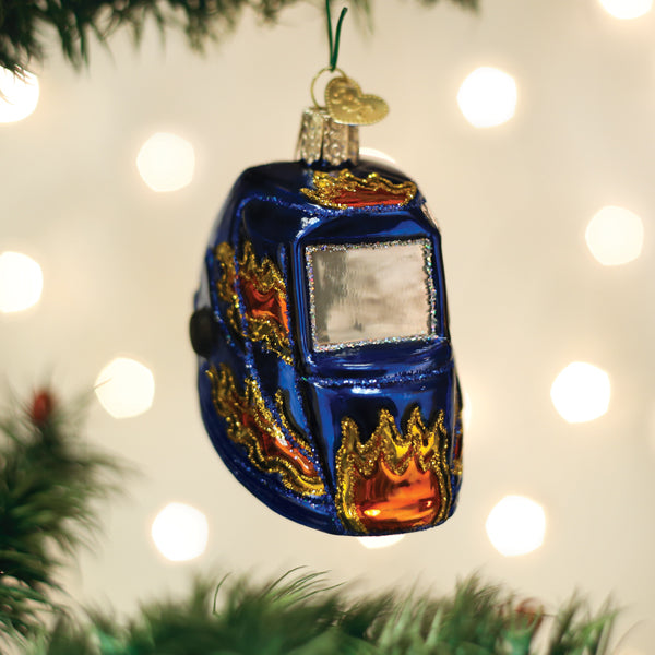 Welding Helmet Ornament - Southlake Paws