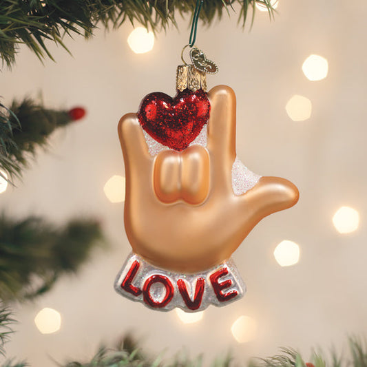 Love Sign Language Ornament - Southlake Paws