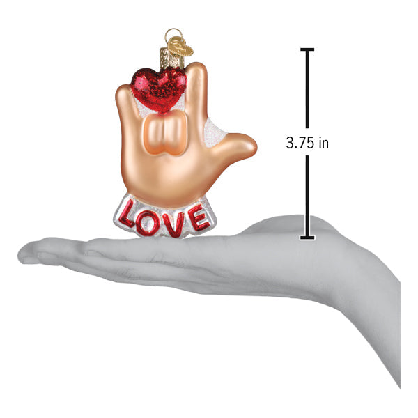 Love Sign Language Ornament - Southlake Paws