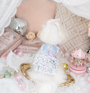 Luxury design Royal Frost Ruffle Dog Dress 