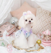 Luxury design Royal Frost Ruffle Dog Dress 