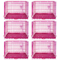 Load image into Gallery viewer, 24-42" Collapsible Pink Dog Crate RED24-42
