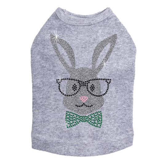 Bunny with Glasses and Bow Tie - Dog Tank alternate view