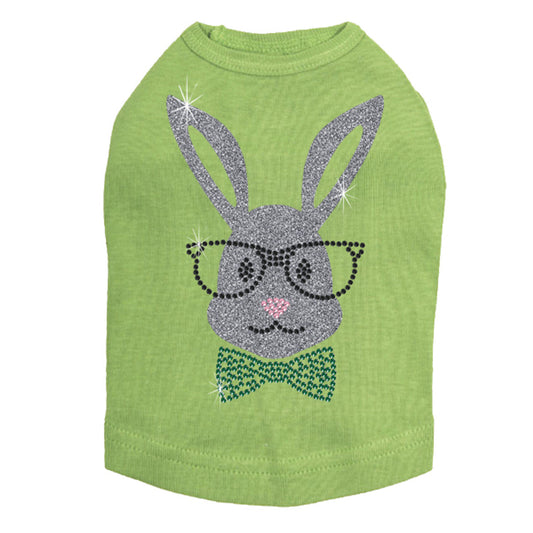 Bunny with Glasses and Bow Tie - Dog Tank alternate view