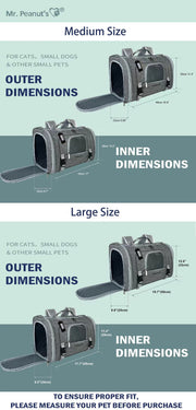 Mr. Peanut's Monterey Series Airline Compliant Horizontal Backpack Pet Carrier