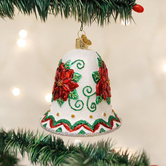 Poinsettia Bell Ornament - Southlake Paws