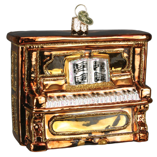 Brown Upright Piano Ornament - Southlake Paws