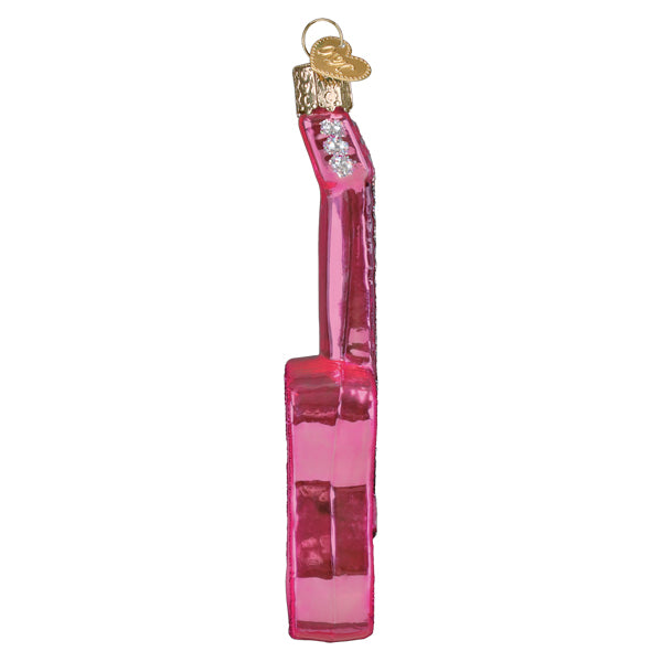Glittered Glam Guitar Ornament - Southlake Paws