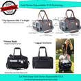Load image into Gallery viewer, Mr. Peanut's Gold Series Standard Size Airline Compliant Expandable Pet Carrier
