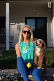 Fitness Goal | Dog Lover Sleeveless Tank | Gift for Dog Moms