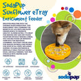 Load image into Gallery viewer, Sunflower eTray Shallow Slow Feeder Dog Bowl for Enrichment | USA Made
