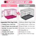 Load image into Gallery viewer, 24-42" Collapsible Pink Dog Crate RED24-42
