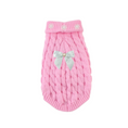 Load image into Gallery viewer, Pearl Bow Cable Knit Dog Sweater – Luxe Winter Petwear - image 2
