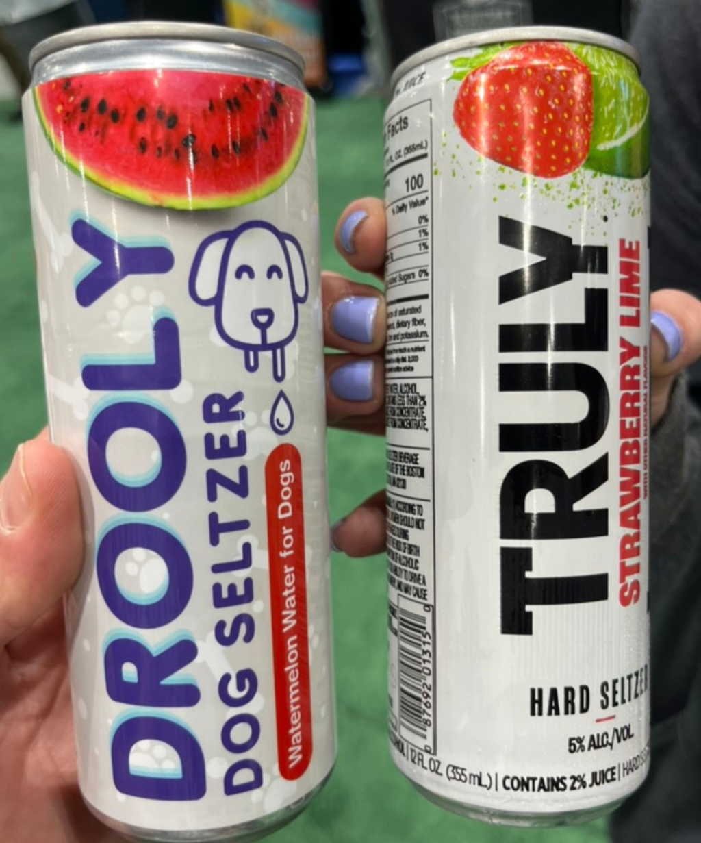DROOLY Coconut Dog Water poured into a bowl for dogs