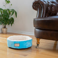 Load image into Gallery viewer, Armarkat Plush Cat Bed C12HTL/MB - 15-Inch - Sky/Blue
