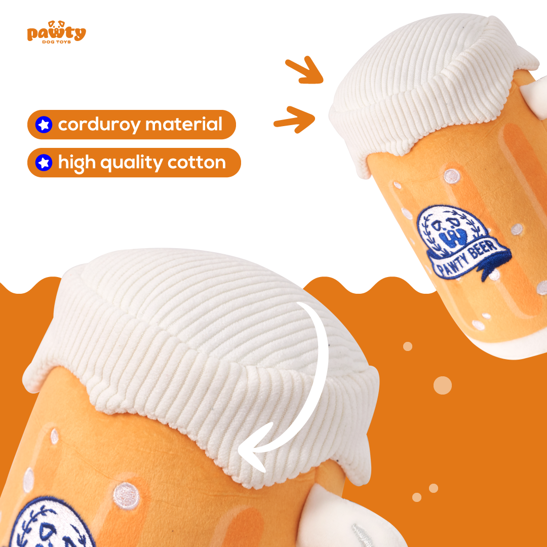 PAWTY BEER PLUSH DOG TOY - Southlake Paws