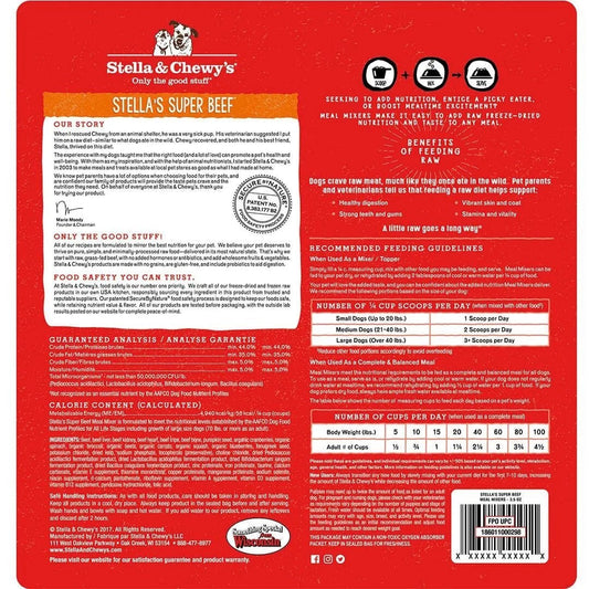 Stella & Chewy's Freeze Dried Meal Mixers Beef Dog Food (18oz) 