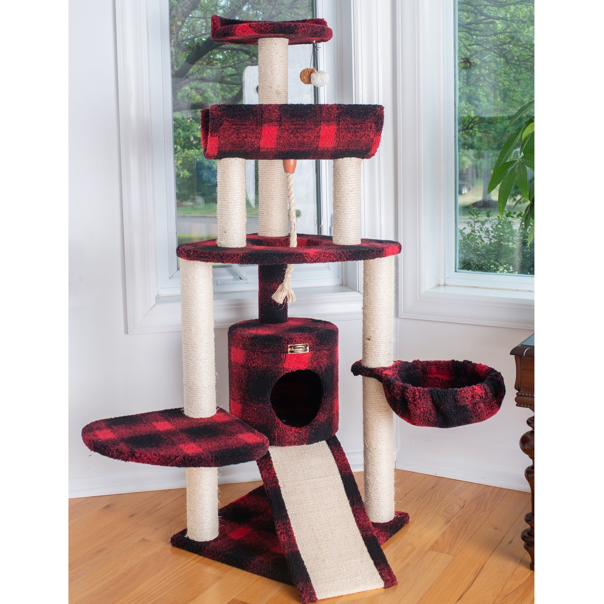 Armarkat Classic Cat Condo B5806 - Black/Red