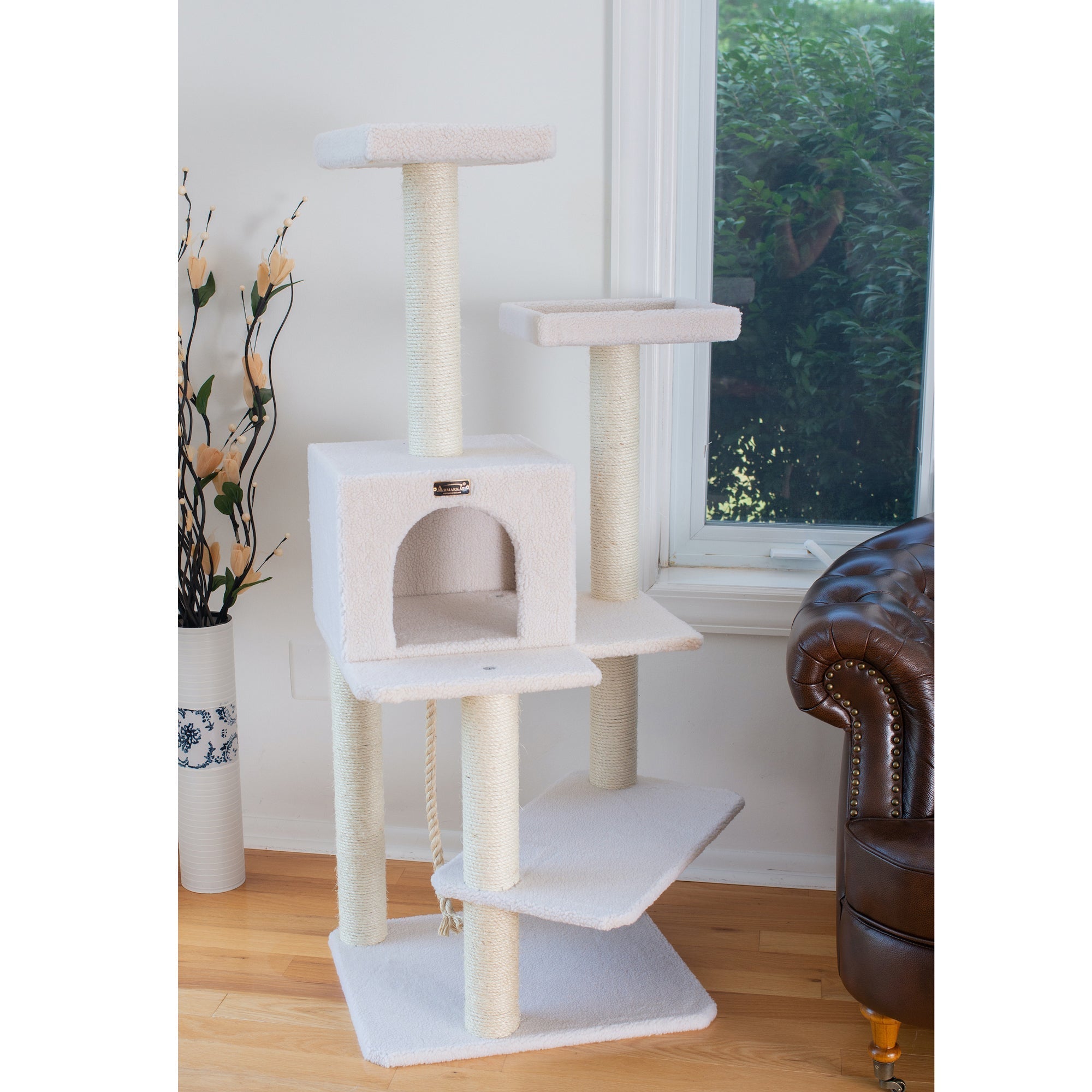 Armarkat Cat Tree B5701 - 53-Inch - Ivory