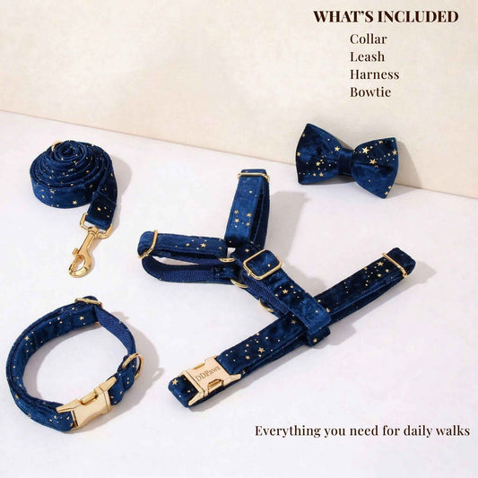 Dark Blue Velvet Set
