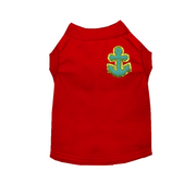 Chenille Embroidered Anchor Dog Shirt 