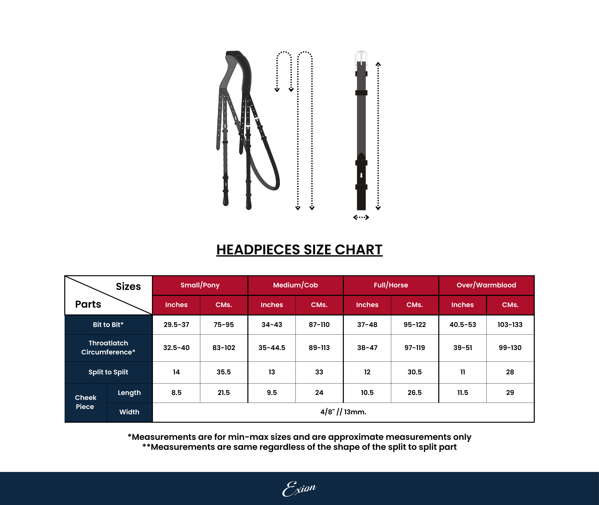 Replacement Crownpiece of ExionPro Padded Hunter Bridle