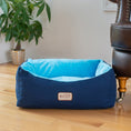Load image into Gallery viewer, Armarkat Cat Bed C09HSL/TL - Navy/Blue - Small
