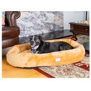 Armarkat Bolstered Pet Bed and Mat ultra-soft Dog Bed  Brown Large