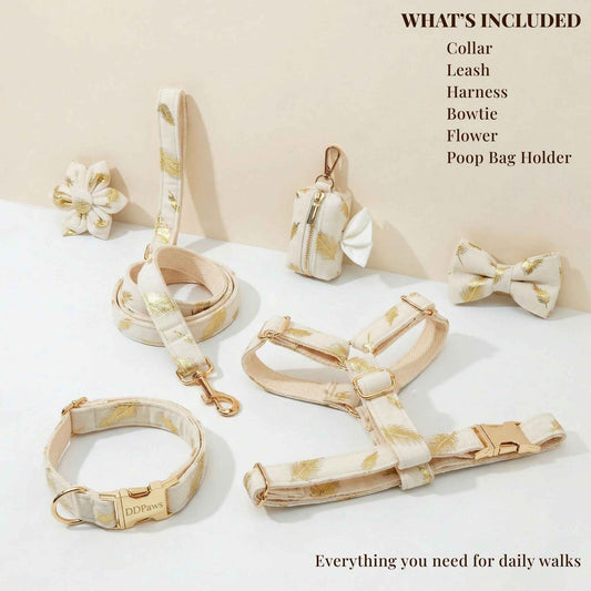 Ivory Gold Leaf Velvet Set