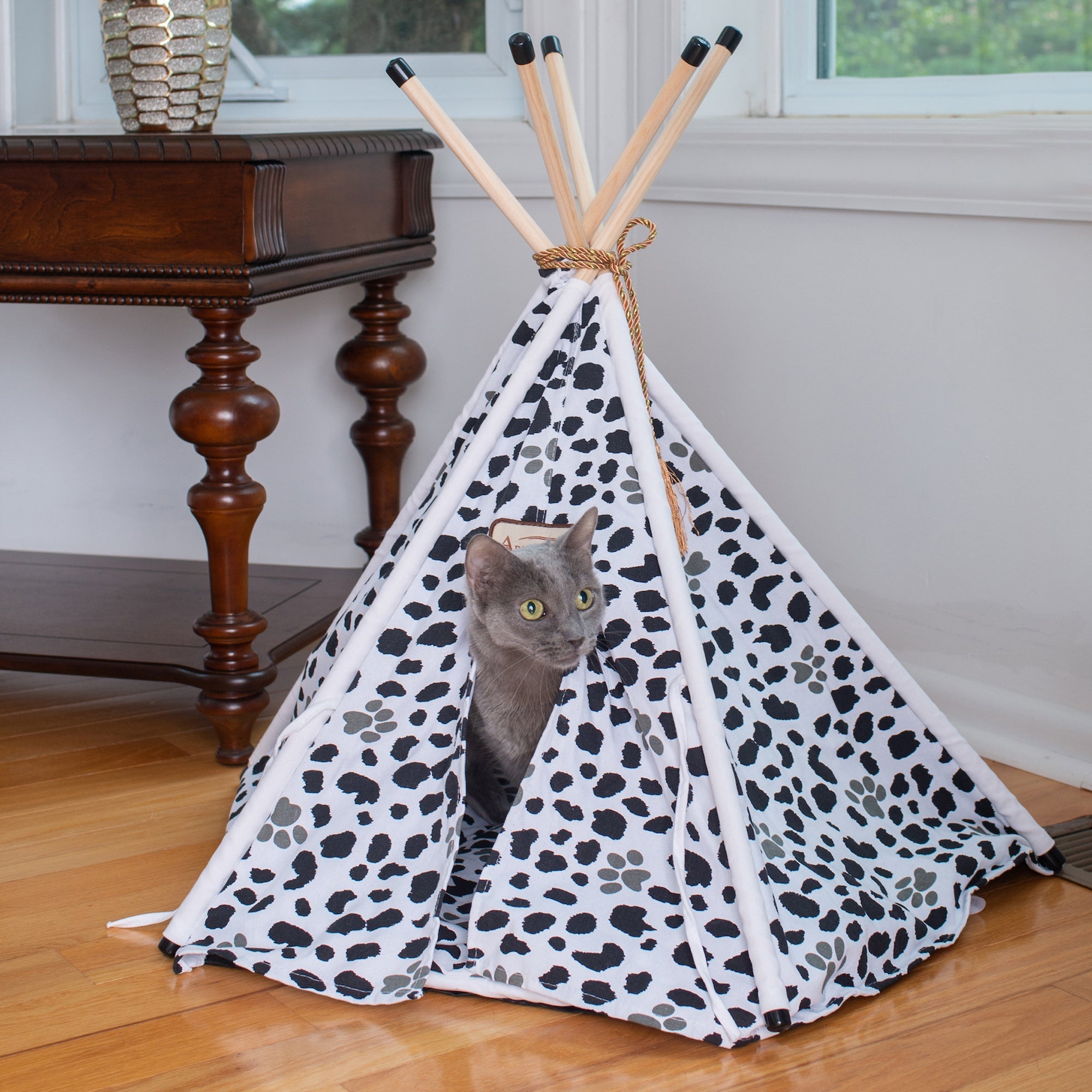 Armarkat Cat Teepee Bed C46 - White/Black