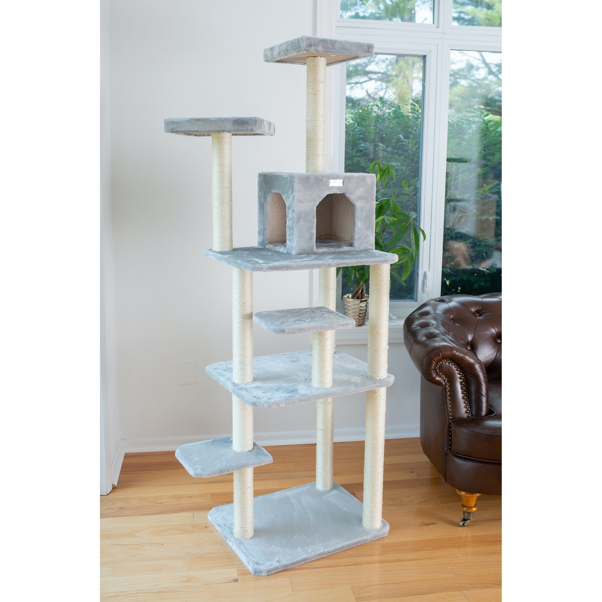 Armarkat Cat Tree GP78740822 - 74-Inch - Silver/Gray