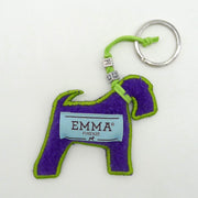 Custom dog keychain in Casentino fabric