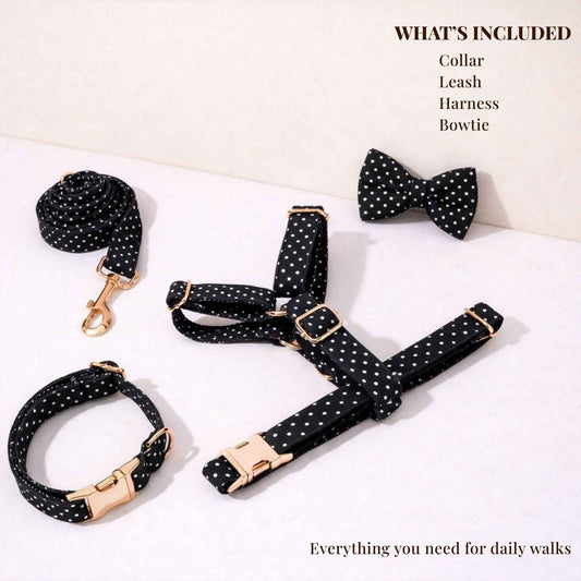 Black Polka Dot Print Set