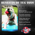 Load image into Gallery viewer, USA-K9 Cherry Bomb Durable Rubber Chew Toy, Treat Dispenser, Reward Toy, Tug Toy, and Retrieving Toy
