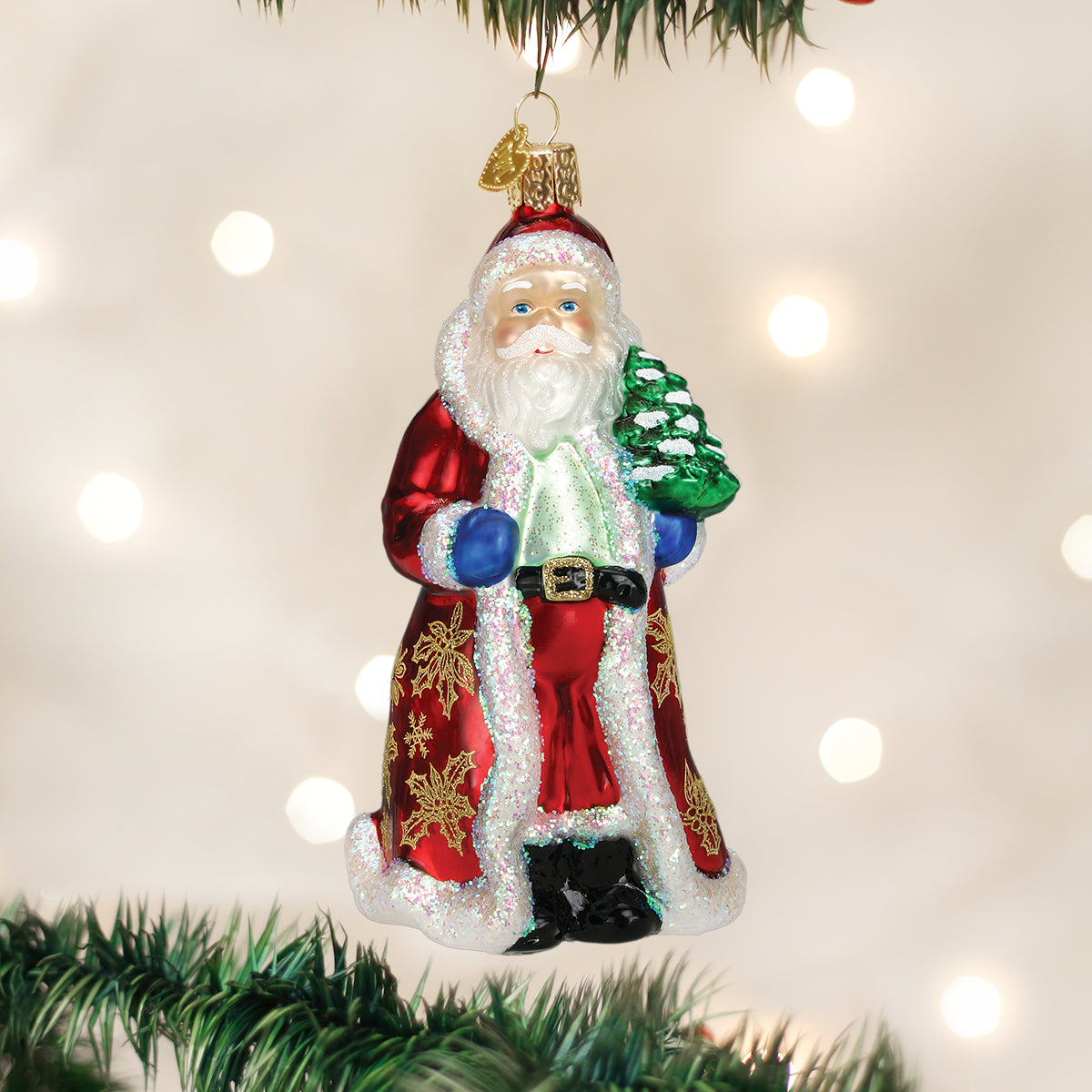 Glistening Golden Santa - Southlake Paws