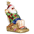 Load image into Gallery viewer, Sunning Santa Ornament - Southlake Paws

