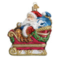 Load image into Gallery viewer, Santa In Sleigh Ornament - Southlake Paws
