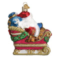 Load image into Gallery viewer, Santa In Sleigh Ornament - Southlake Paws
