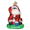 Load image into Gallery viewer, Snowboarding Santa Ornament - Southlake Paws
