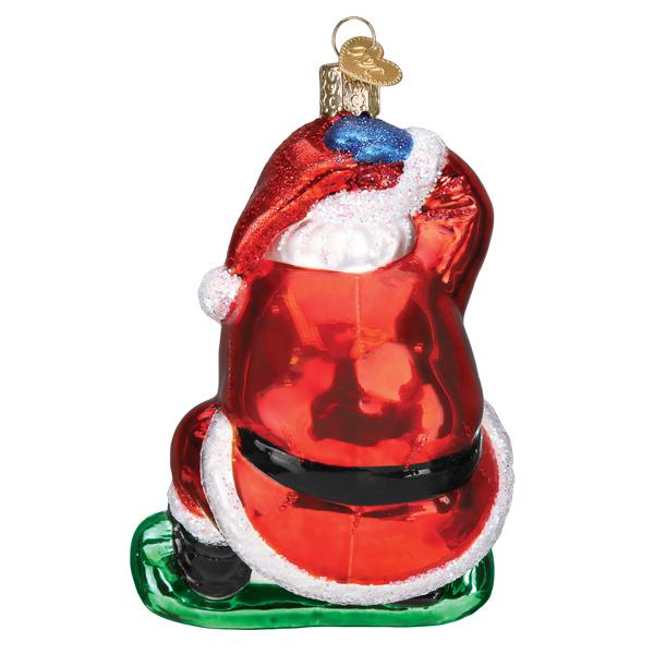 Snowboarding Santa Ornament - Southlake Paws