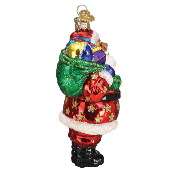 Jolly African American Santa Ornament - Southlake Paws
