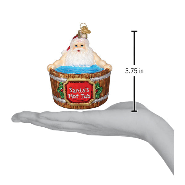 Santa's Hot Tub Ornament - Southlake Paws