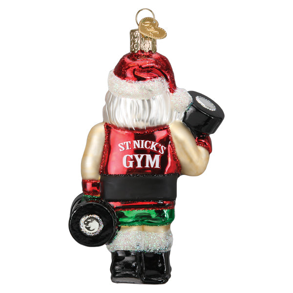 Bodybuilder Santa Ornament - Southlake Paws