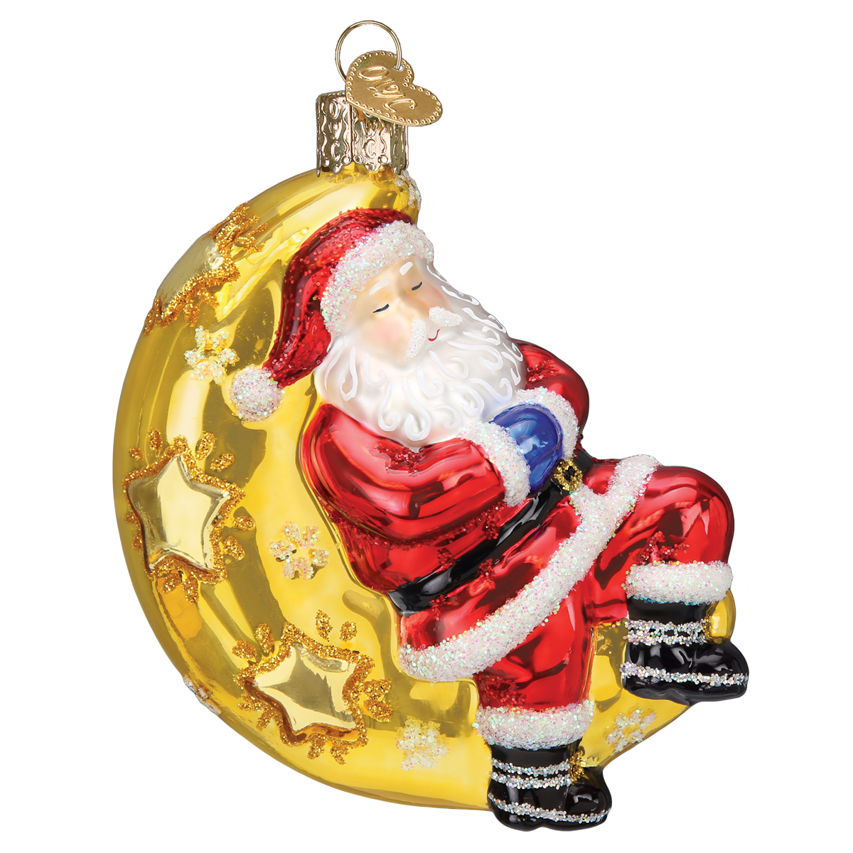 Moonlight Santa Ornament - Southlake Paws