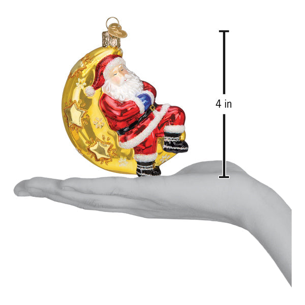 Moonlight Santa Ornament - Southlake Paws