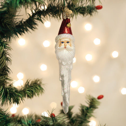 Jingle Bell Santa Icicle Ornament - Southlake Paws