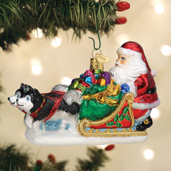 Santa's Dog Sled Ornament - Southlake Paws