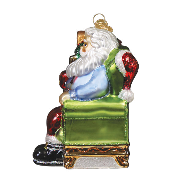 Santa At Hearth Ornament - Southlake Paws