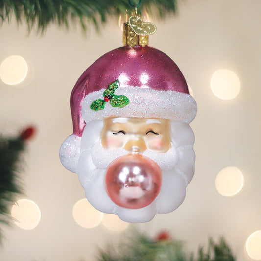 Bubblegum Papa Noel Ornament - Southlake Paws