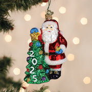 2025 Santa With Tree Ornament